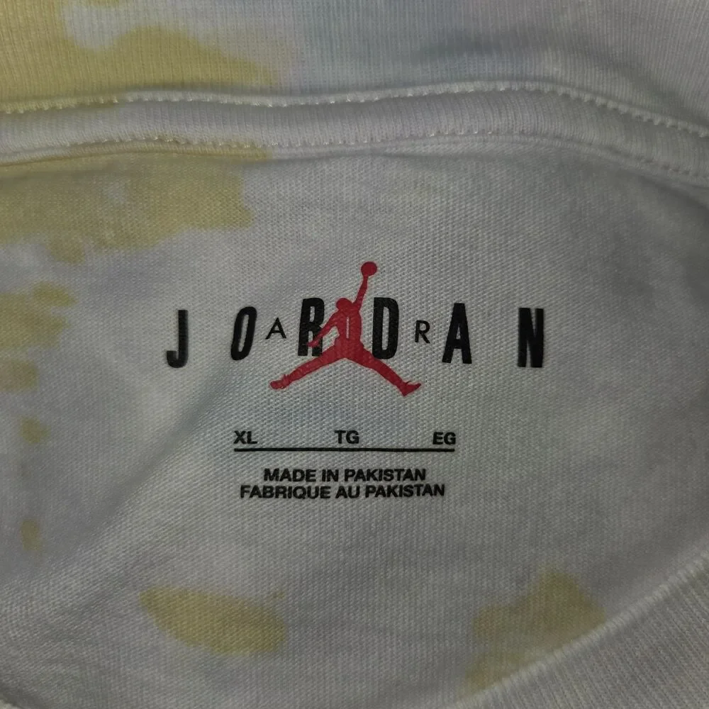 Jordan Air Jordan Oversized Tie-Dye Graphic T-Shirt XL Pastel Purple Yellow